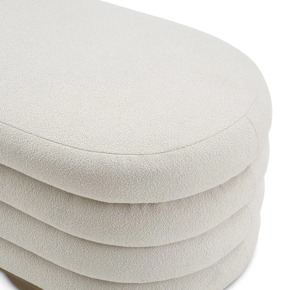 Sale Freida Performance Bouclé Storage Bench Small Bedroom Furniture|Benches