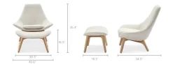 Online Gable Bouclé High Armchair & Ottoman Set Armchairs And Accent Chairs|Living Room Sets