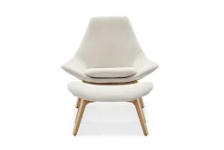 Online Gable Bouclé High Armchair & Ottoman Set Armchairs And Accent Chairs|Living Room Sets