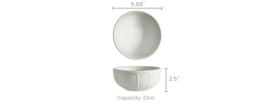 Fashion Grace Cereal Bowls, Set of 4 Tableware|Small Dining Room Furniture
