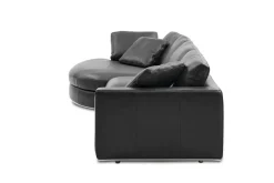 Clearance Hamilton Leather Round Chaise Sectional Sofa Leather Sofas|Sectional Sofas