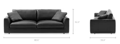 Outlet Hamilton Leather Sofa Leather Sofas|3 Seater Sofas