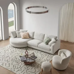 Clearance Hamilton Round Chaise Sectional Sofa Sectional Sofas