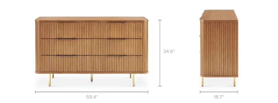 Outlet Harper 6-Drawer Dresser Dressers & Chest Of Drawers|Dressers & Chest Of Drawers