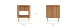 Discount Harper 1-Drawer Nightstand Small Bedroom Furniture|Nightstands & Bedside Tables