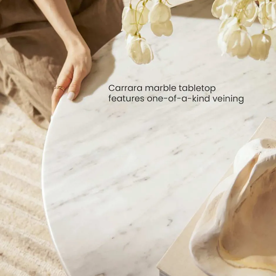New Harper Marble Rectangular Coffee Table Coffee Tables
