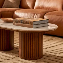 New Harper Marble Rectangular Coffee Table Coffee Tables