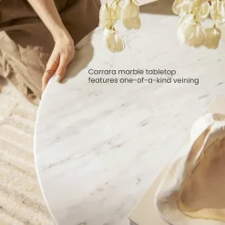 New Harper Marble Round Coffee Table Coffee Tables