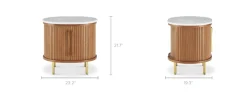Discount Harper Marble Storage Side Table Nightstands & Bedside Tables|Side Tables
