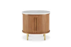 Discount Harper Marble Storage Side Table Nightstands & Bedside Tables|Side Tables