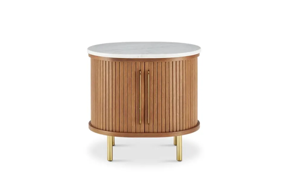 Discount Harper Marble Storage Side Table Nightstands & Bedside Tables|Side Tables