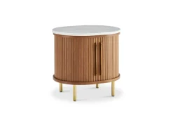 Discount Harper Marble Storage Side Table Nightstands & Bedside Tables|Side Tables