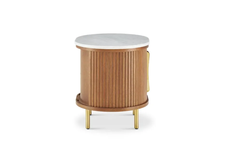 Discount Harper Marble Storage Side Table Nightstands & Bedside Tables|Side Tables