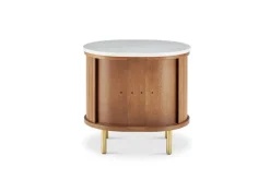Discount Harper Marble Storage Side Table Nightstands & Bedside Tables|Side Tables