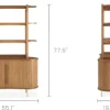 Discount Harper Small Sideboard with Hutch Small Space Storage|Shelves & Bookcases