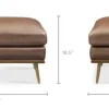 Hot Isaac Leather Ottoman Footstools, Ottomans & Poufs|Leather Sofas
