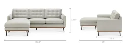 Fashion Isaac Reversible Sectional Sofa Sectional Sofas