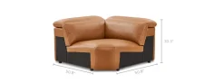 New Jaron Leather Corner Sofa Armchairs And Accent Chairs|Leather Sofas