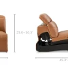 Clearance Jaron Leather Motion Recliner Armless Sofa Armchairs And Accent Chairs|Leather Sofas