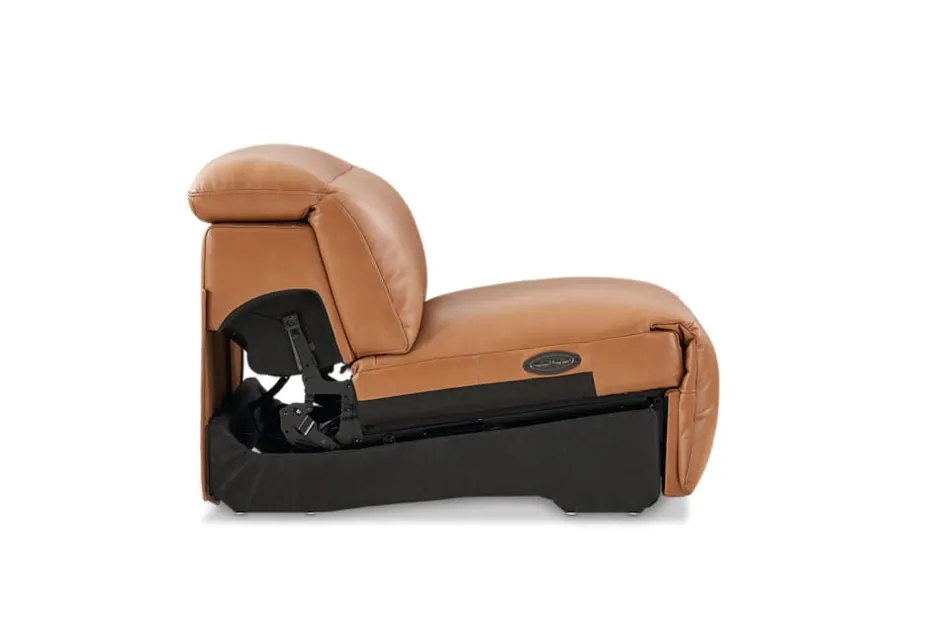 Clearance Jaron Leather Motion Recliner Armless Sofa Armchairs And Accent Chairs|Leather Sofas