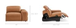 New Jaron Leather Motion Recliner Single Arm Sofa Armchairs And Accent Chairs|Leather Sofas