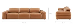 Hot Jaron Leather Recliner Extended Sofa Leather Sofas|3 Seater Sofas