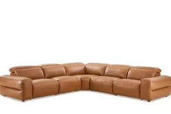 Clearance Jaron Leather Recliner L-Shaped Sectional Sofa Leather Sofas|Sectional Sofas