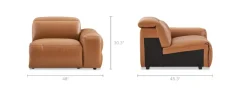 Hot Jaron Leather Single Arm Sofa Armchairs And Accent Chairs|Leather Sofas
