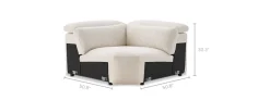 New Jaron Performance Fabric Corner Sofa Armchairs And Accent Chairs|Modular Sofas