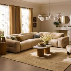 New Jaron Performance Fabric Corner Sofa Armchairs And Accent Chairs|Modular Sofas