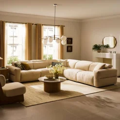 New Jaron Performance Fabric Corner Sofa Armchairs And Accent Chairs|Modular Sofas