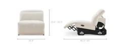 Best Jaron Performance Fabric Motion Recliner Armless Sofa Armchairs And Accent Chairs|Modular Sofas