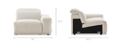 Fashion Jaron Performance Fabric Single Arm Sofa Armchairs And Accent Chairs|Modular Sofas