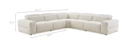 Sale Jaron Performance Fabric Recliner L-Shaped Sectional Sofa Sectional Sofas