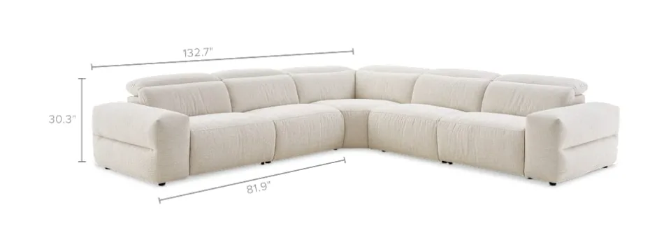Sale Jaron Performance Fabric Recliner L-Shaped Sectional Sofa Sectional Sofas