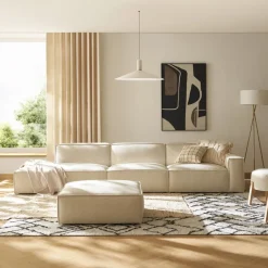 Outlet Jonathan Extended Side Chaise Sofa with Ottoman Living Room Sets|Living Room Sets