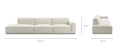 Outlet Jonathan Extended Side Chaise Sofa 3 Seater Sofas