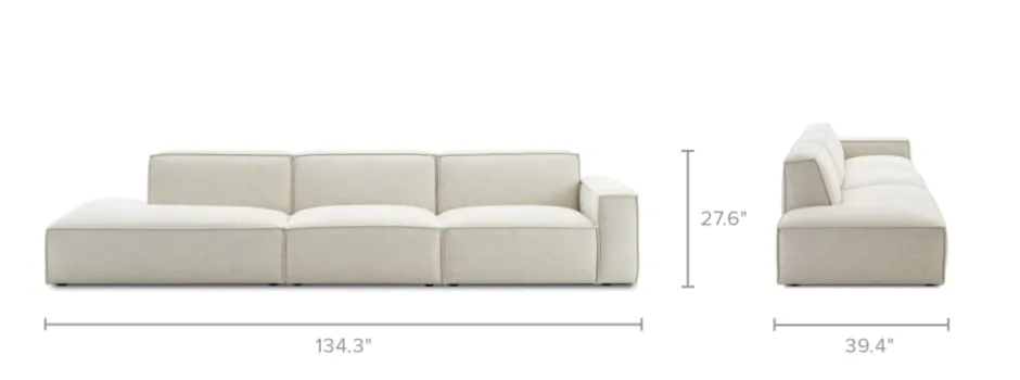 Outlet Jonathan Extended Side Chaise Sofa 3 Seater Sofas