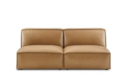 Sale Jonathan Leather Armless 3 Seater Sofa Small Living Room Furniture|Leather Sofas