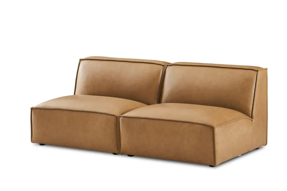 Sale Jonathan Leather Armless 3 Seater Sofa Small Living Room Furniture|Leather Sofas