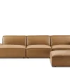 Fashion Jonathan Leather Extended Side Chaise Sofa with Ottoman Living Room Sets|Living Room Sets