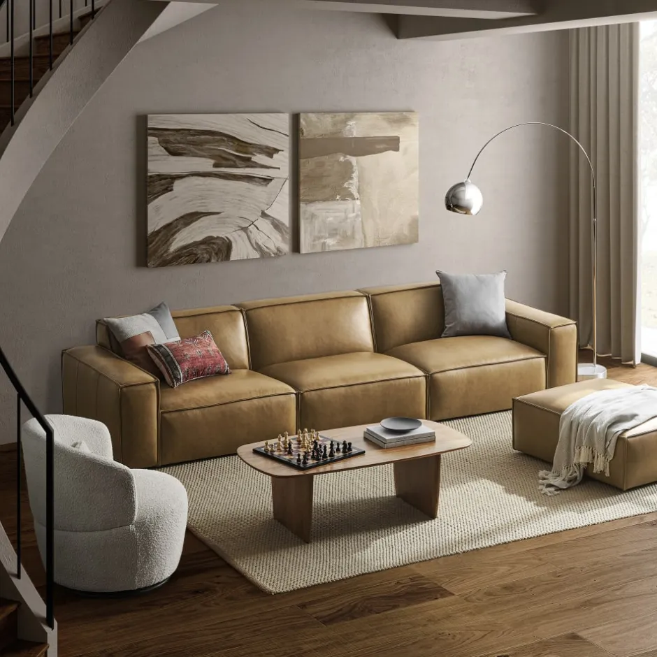 Best Jonathan Leather Extended Sofa Leather Sofas|3 Seater Sofas
