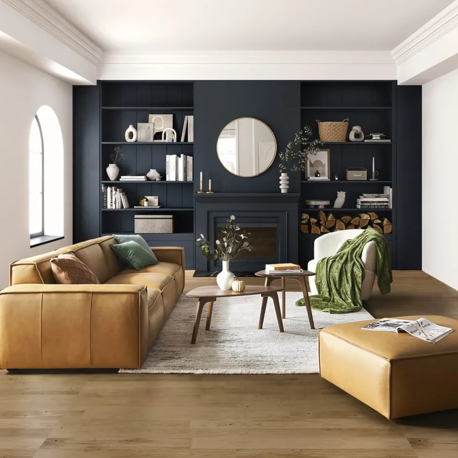 Best Jonathan Leather Extended Sofa Leather Sofas|3 Seater Sofas