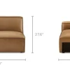 Discount Jonathan Leather Left Arm Sofa Armchairs And Accent Chairs|Leather Sofas