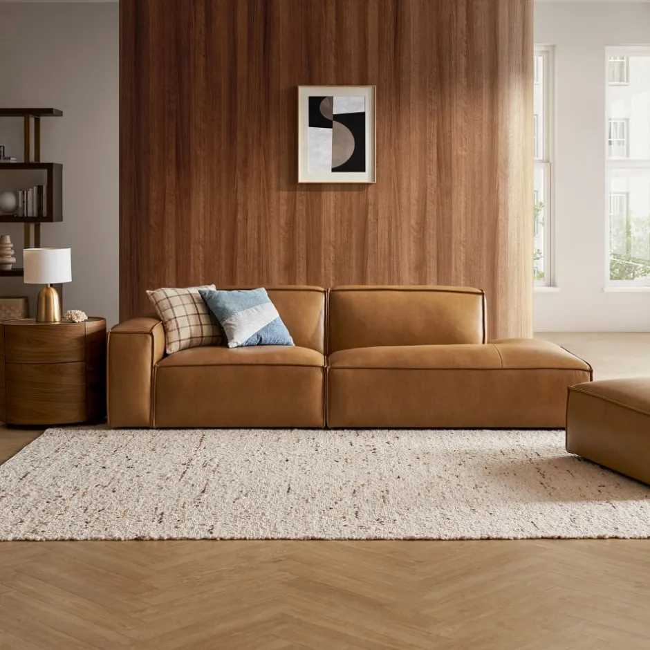 Discount Jonathan Leather Left Arm Sofa Armchairs And Accent Chairs|Leather Sofas