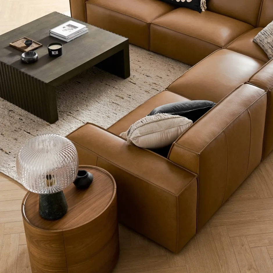 Sale Jonathan Leather Right Arm Sofa Armchairs And Accent Chairs|Modular Sofas