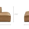 Best Jonathan Leather Right Chaise Sofa Leather Sofas|Modular Sofas