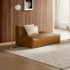 Best Jonathan Leather Right Chaise Sofa Leather Sofas|Modular Sofas