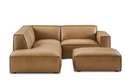 Hot Jonathan Leather Side Chaise Sectional with Ottoman Living Room Sets|Living Room Sets