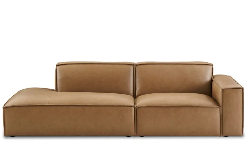 Fashion Jonathan Leather Side Chaise Sofa Leather Sofas|3 Seater Sofas
